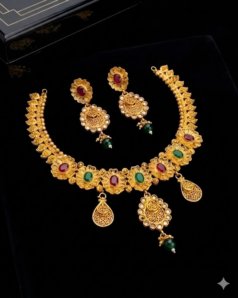 Gold-Plated Filigree Choker